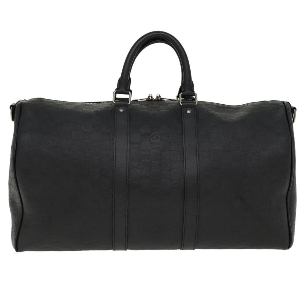 Louis Vuitton Damier Infini Keepall Bandouliere 45 Boston Bag Black